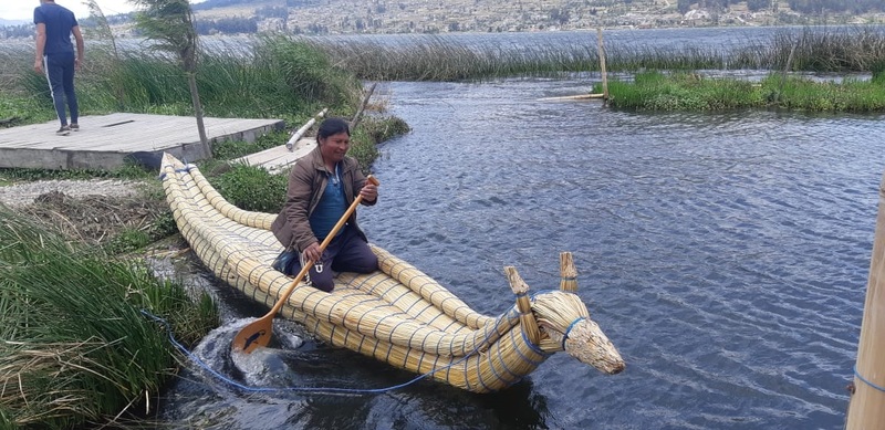 Totora kayak